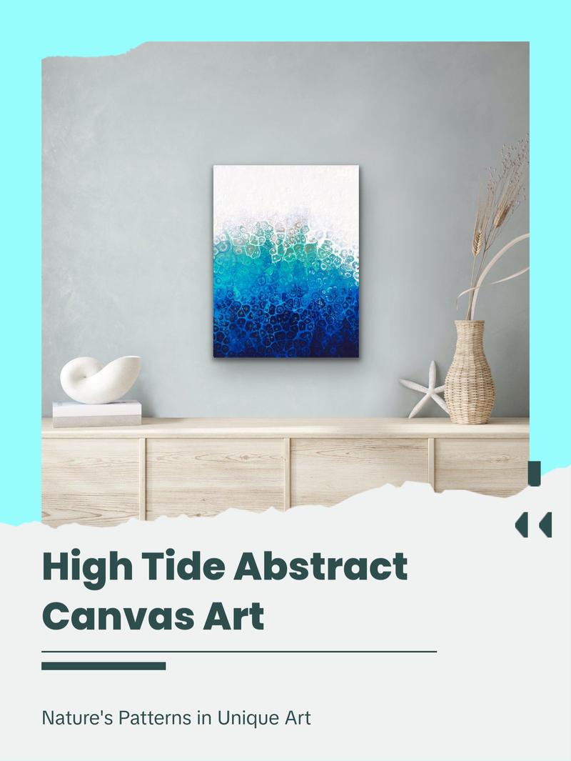 High Tide 18x24x1.5 Canvas Abstract Artwork Inspired by Nature's Patterns in Acrylic Paint for Room Decoration and Wall Ornaments Universe Artistic Photo Print