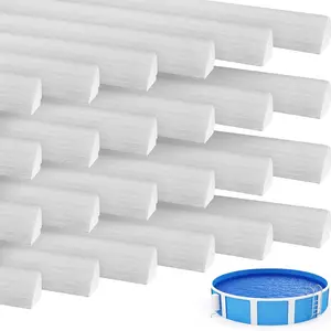 33 Inch 24 Pcs Peel and Stick Above Ground Pool Cove Foam, Add Protection to Swimming Pool Liner, White Pool Accessories for Above Ground Pools