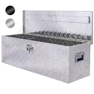 Aluminum 48inch Tool Box for RV Storage with Lock Keys, Heavy Duty Truck Bed, Outdoor Trailer & Underbody Storage Organizer toolbox metal