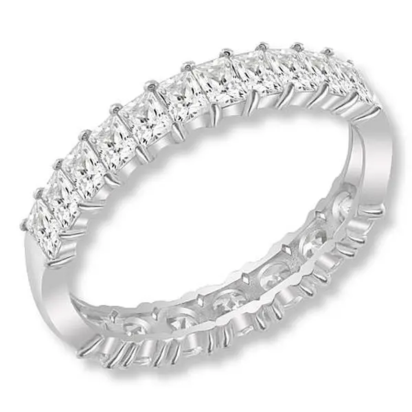 Radiance by Absolute™ 1.57ctw Round and Baguette Split Band Ring
