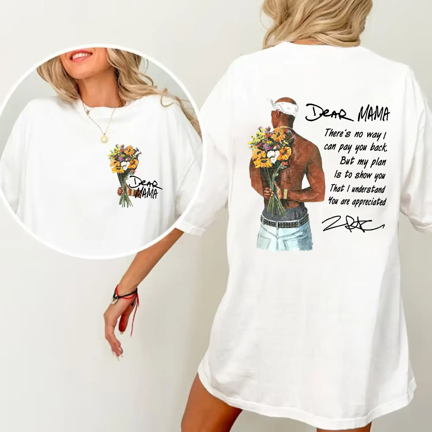 Vintage Retro Graphic Print Short Sleeve Cotton T-Shirt - 2Pac Quote Design, Relaxed Fit, Unisex, 24-Hour Shipping, Happy Mothers Day Mom Gift, Rapper Hip Hop Casual Daily Wear, Short Sleeves
