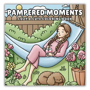 Mother's Day  Gift Pampered Moments Cozy & Cute Coloring Book for Teens and Women Featuring Spa Scenes Self-Care Activities and Cozy Moments for Relaxation and Fun Paperback