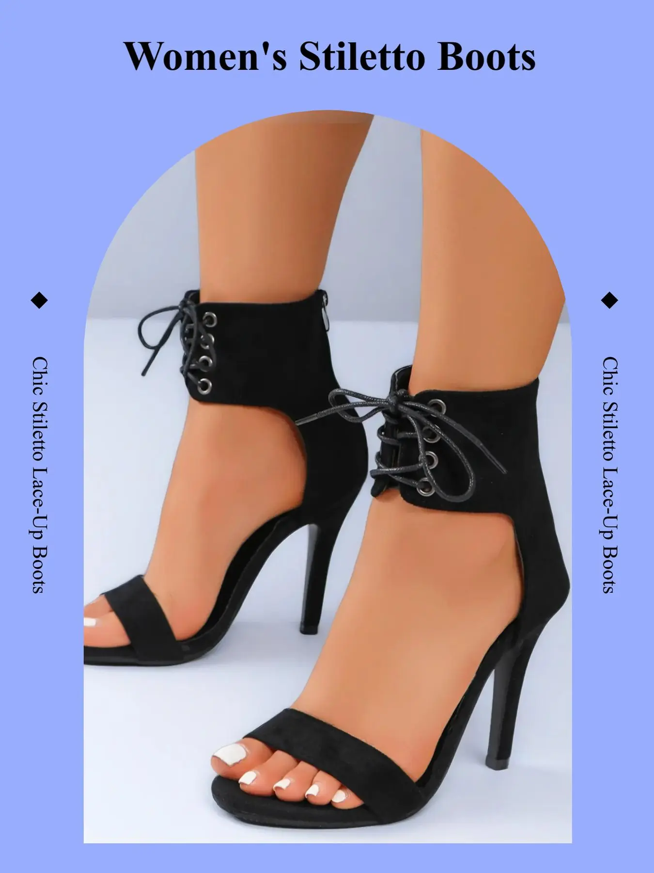 Women's Solid Color Lace Up Stiletto Heeled Sandals, Fashionable Open Toe High Heel Sandals for Party, Daily Clothing Decor for Women & Girls, Casual Trendy Sandals, Fancy Sandals, Elegant Sandal, Dressy Sandals