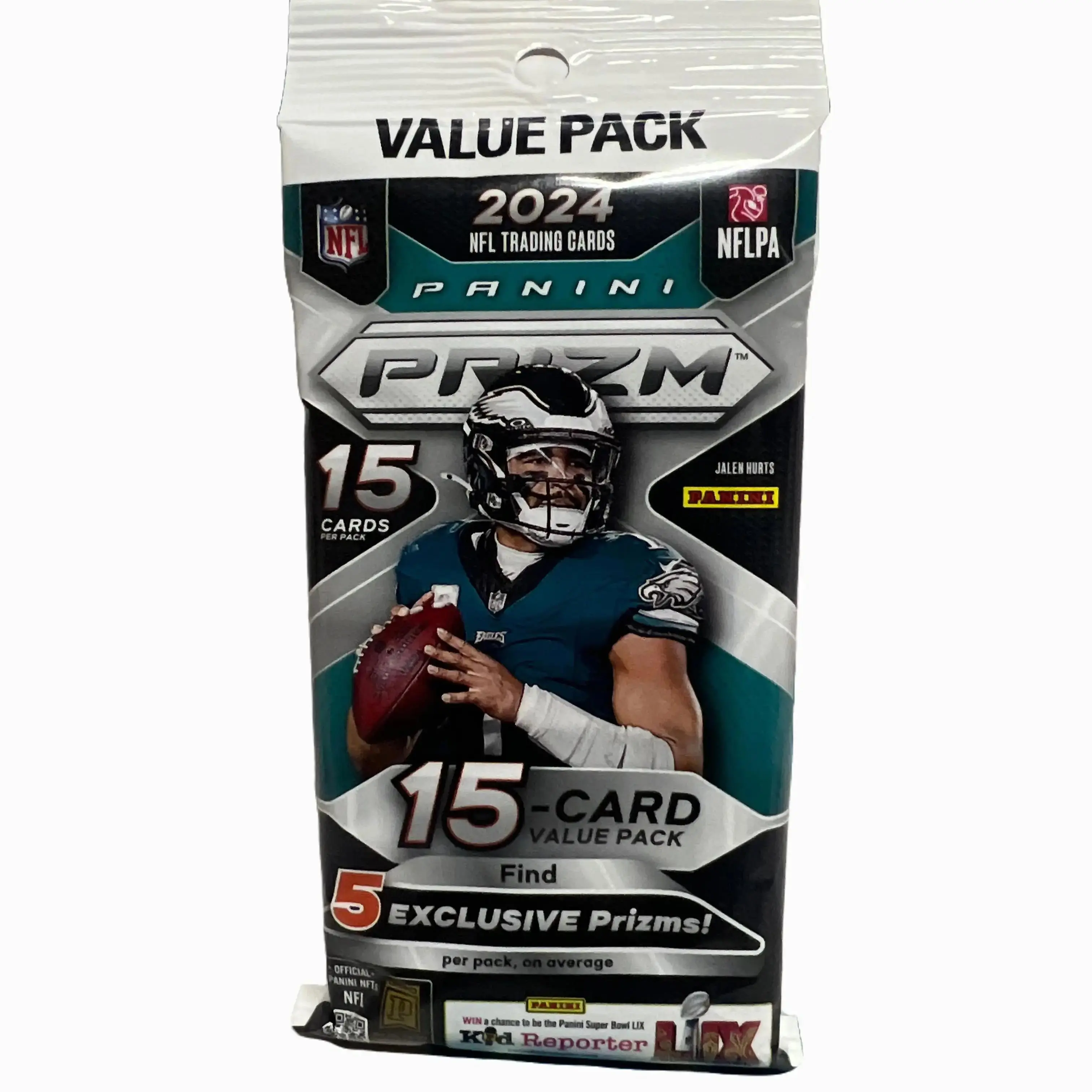 NFL 2024 PRIZM CELLO - 15 Total Cards Per Cello, All Cards Sent, Pack of Football Cards