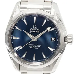 Pre-owned Omega Stainless Small Leather Goods Seamaster Aqua Terra Master Co Axial Steel