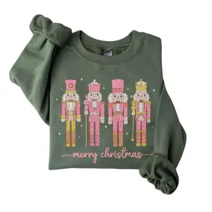 Nutcracker Christmas Sweatshirt, Glitter Holiday Shirt, Women's Festive Nutcracker Sweater, Nutcracker Shirt, Christmas Party Sweater