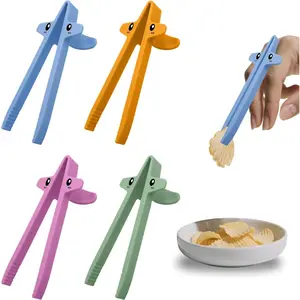 4 count Finger Chopsticks for Gamers - Snack Grabber & Chip Helper Tool - Cute Wheat Straw Office Snack Chopsticks -  Non-Slip Gaming Snacking Solution