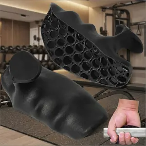 Non-Slip Rubber Gym Grips for Deadlifts & Pull-Ups | Ergonomic Palm Protection (No Calluses)