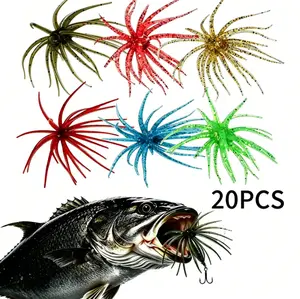 20PCS Fishing Lures for Freshwater – Realistic Sea Urchin Bait, Floating Artificial Fishing Lures with Lifelike Details, Durable Soft Bass Baits