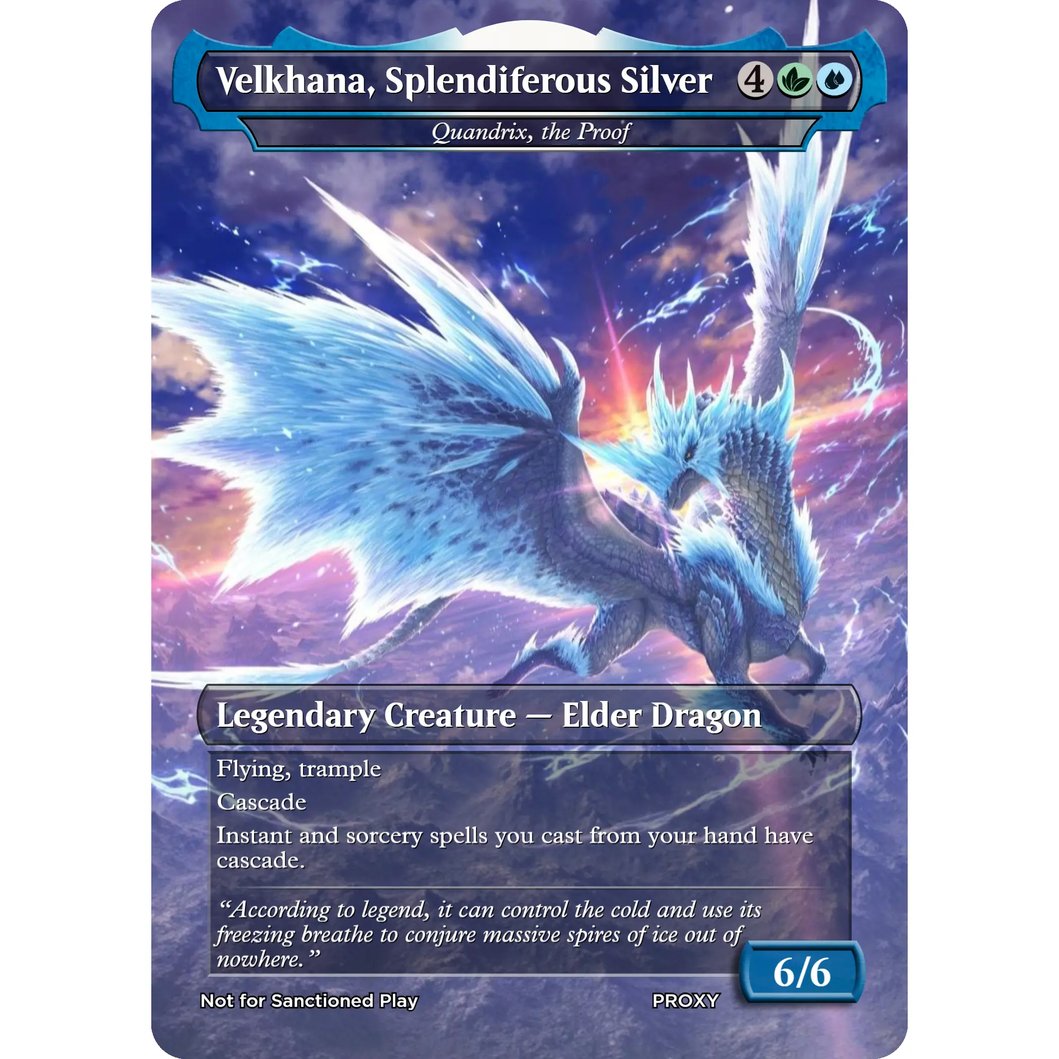 Velkhana, Splendiferous Silver (Quandrix, the Proof) - MTG PROXY Video Games/Monster Hunter