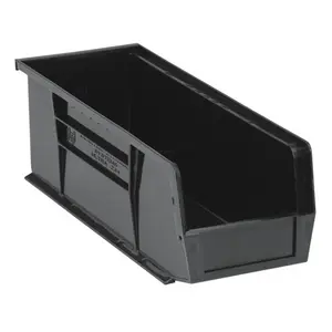 212 MAIN Ultra Stack-Ready Heavy-Duty Storage Box, Black Home Organiser for Tool Storage, 14.75x5.5x5 in, Boxes