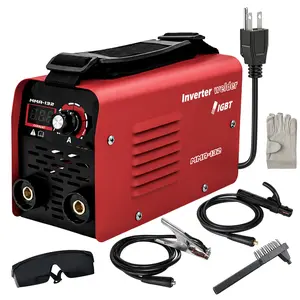 132A Mini Portable Stick Welder, 110V Household MMA Arc Welding Machine, Digital LED Display IGBT Inverter Welder, Lightweight 5.95LB Welding Equipment with Complete Accessory Kit for Home DIY & Outdoor Welding