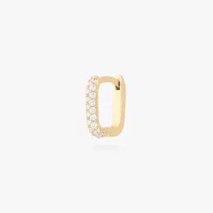 Studs Square Pave Huggie