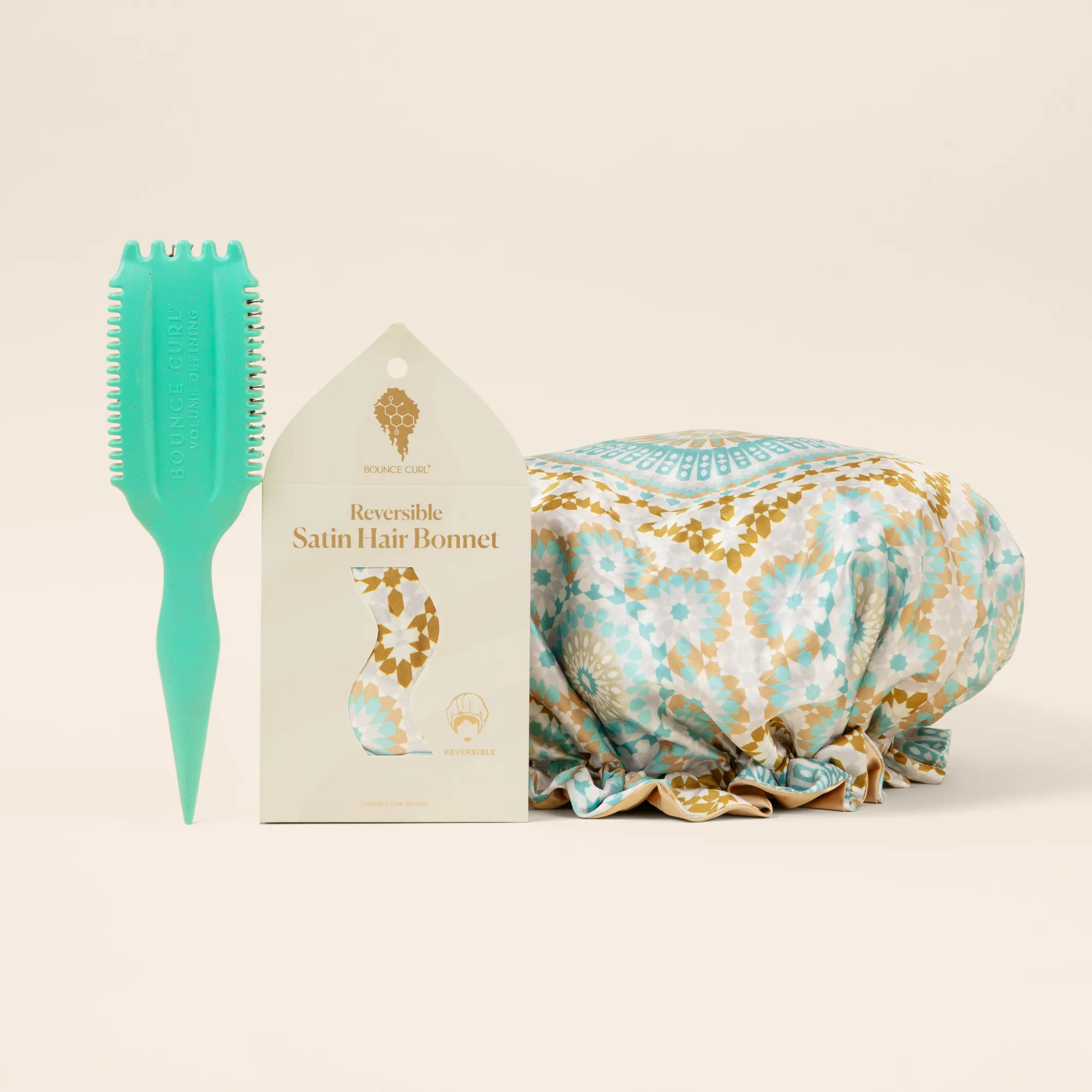 Slay & Stay: Volume EdgeLift Curl Brush + Bonnet by Bounce Curl