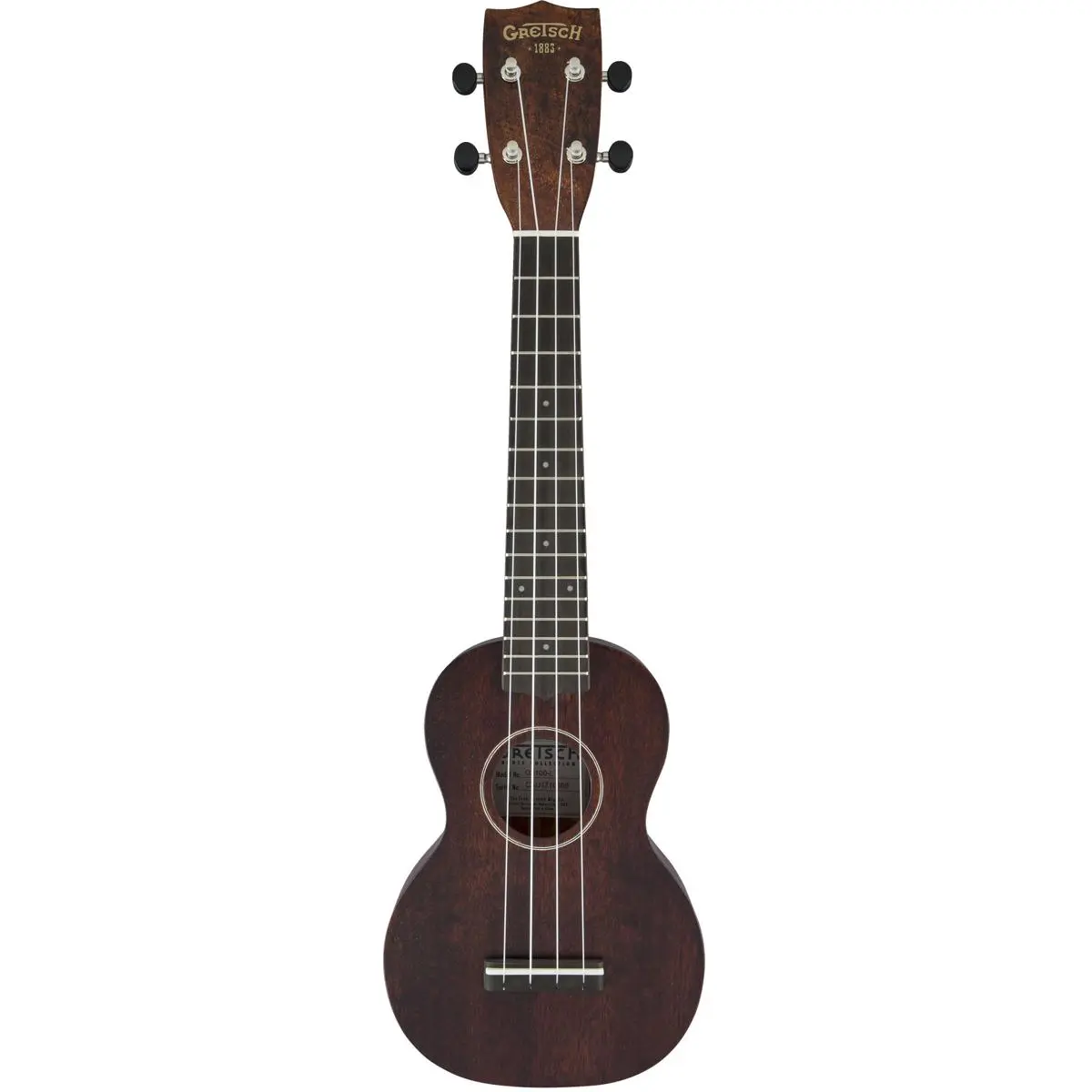 Gretsch G9100-L Long-Neck Soprano Ukulele - Vintage Mahogany Stain Mahogany Wood Ukulele with Gig Bag