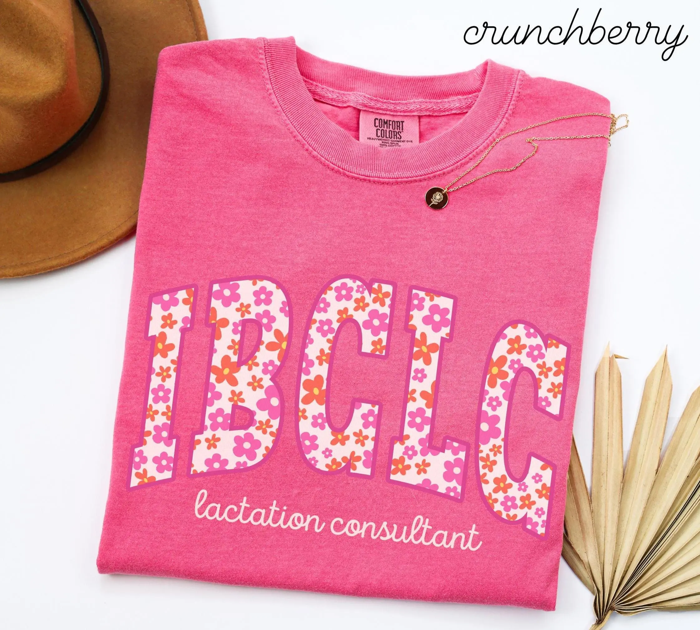 Lactation Consultant  Shirt • Floral IBCLC Work Tshirt • Lactation Consultant Gifts • Breastfeeding Support Counselor