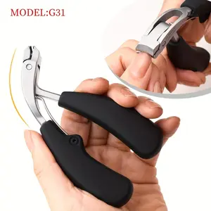 Stainless Steel Toe Nail Clipper, Nail Care Tool, Large Opening Design for Thick Nails, Water-Resistant, Precise Trimming, Long Handle with Angled Edge