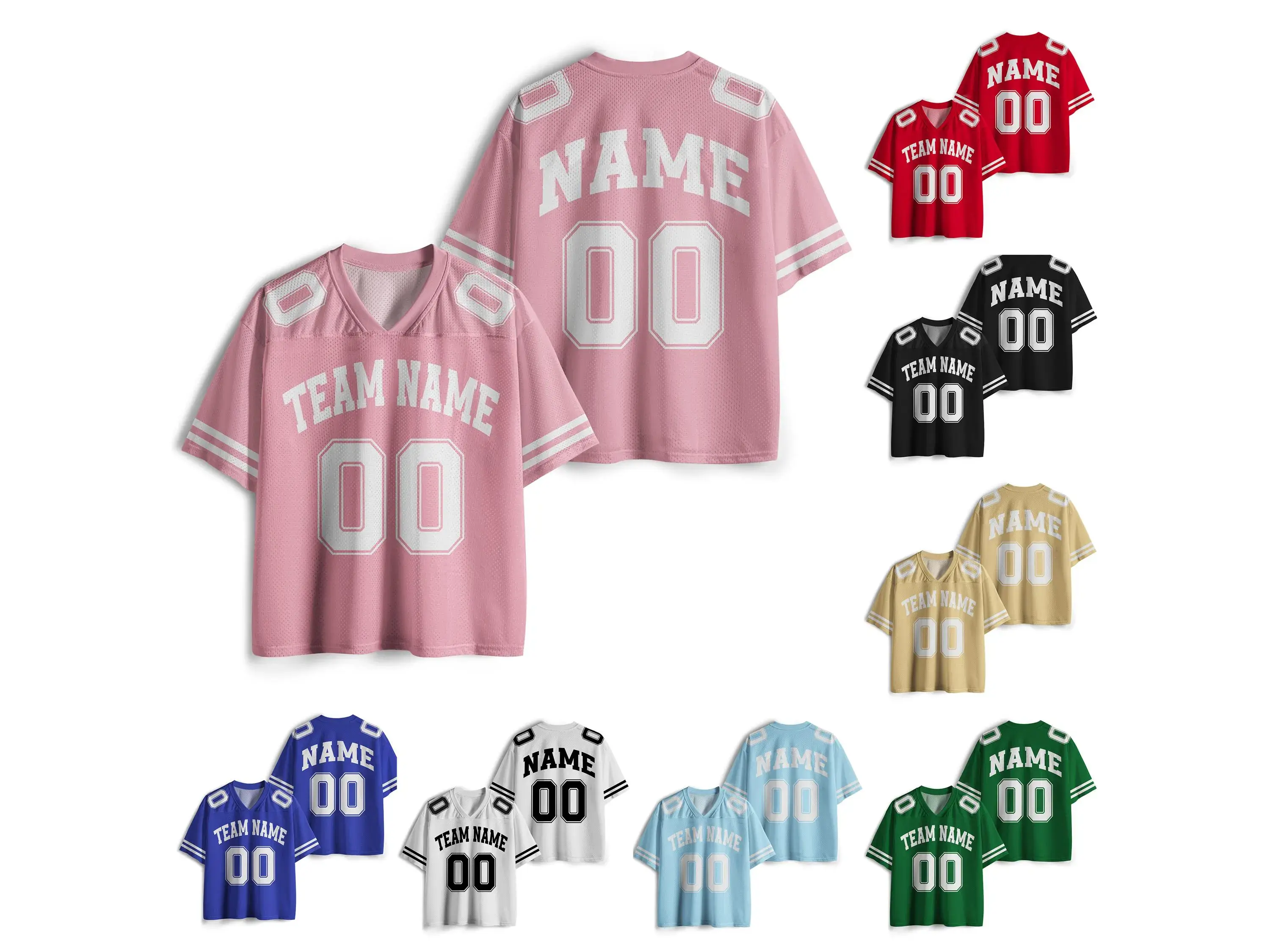 Personalized Football Jersey, Custom Team Name Number Shirt, American Football Game Day Jersey for Adults Kids