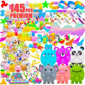 145 count Party Favors Toys for  - Treasure Box for Classroom, Goodie Bags Stuffers, Pinata Fillers, Prize Box, Carnival Prizes, Bulk , Birthday Party Supplies for Ages 4-8-12