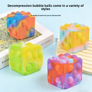 Direct-from-Factory: Colorful Stress-Relief Squeeze Toys 3D Educational Toys for Kids, Dice-Themed Designs, Food-Grade Silicone Stress Balls.