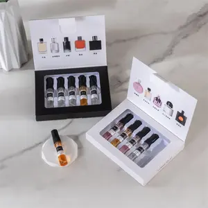 5PCS Gift Set Couples Fragrance Bundle Perfume 5ML/PCS Unisex Perfume for Men, Lasting Fragrance, Fresh and Natural Eau De Toilette for Women, Flower and Fruit Fragrance, Oriental Wood Fragrance, Daily Dating, Enhancing Charm, Giving Birthday Gifts