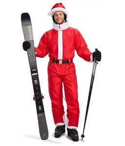 Men's Santa Ski Suit and Helmet Cover