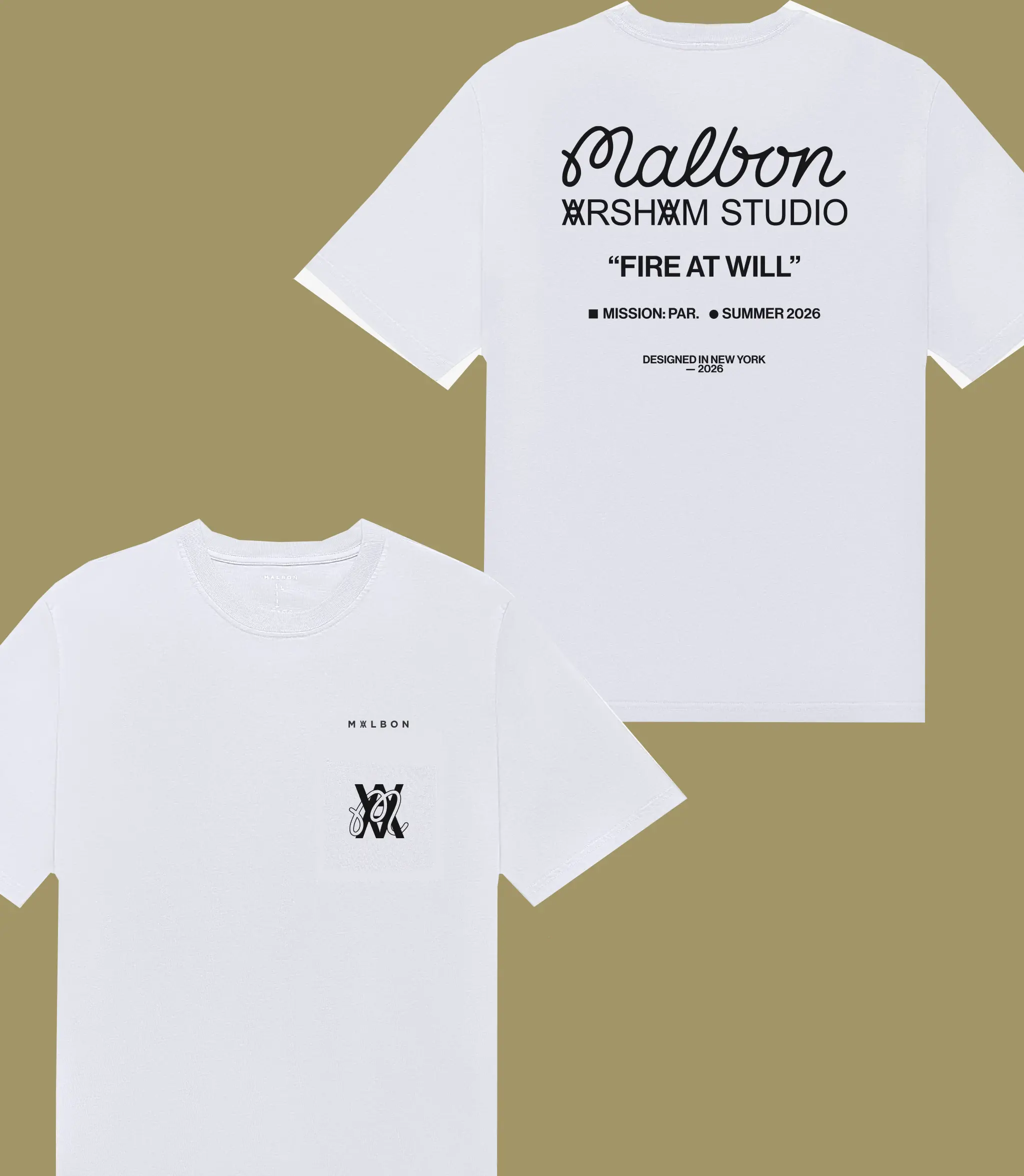 Malbon x Arsham Studio Shirt, Fire At Will Golf T-Shirt, Minimalist Graphic Golf Tee, Modern Artist Streetwear, Cool Golfing Gift for Men