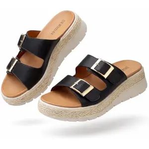 Platform Sandals Women Wedge Open Toe Buckle Ankle Strap Women's
