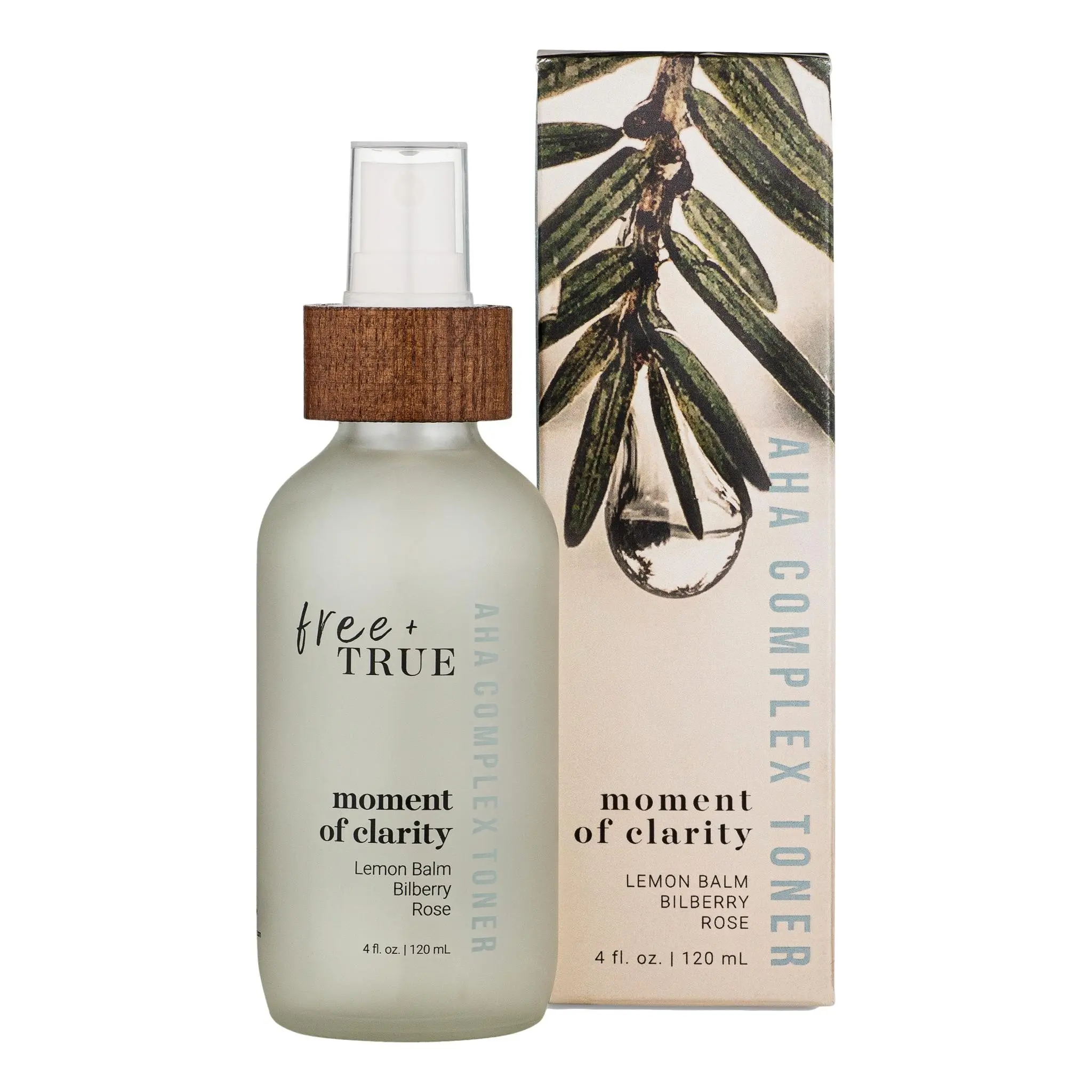 Free-True Moment of Clarity Lemon Plant Balm Aroma Hydrating AHA Complex Toner, 4 oz, Hydrate