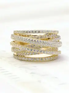 1 PC Fashion Cubic Zirconia Stackable Engagement Ring For Women For Wedding Engagement Party Jewelry Valentine's Day Gift