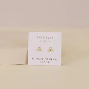 Trio Cluster Pearl Earrings