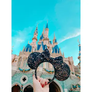 New Year Gold and Black Mouse Ears by Pearl and Bow Design Co.