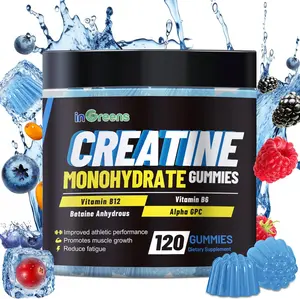 inGreens Creatine Monohydrate Gummies -120 Count | Natural Supplement for Men & Women | Non-GMO, Gluten-Free | 120 Count