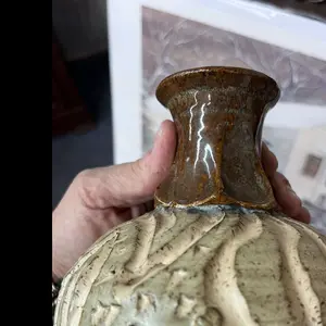 brown epoxy glaze vase