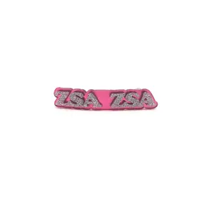 Personalized Name Shape Hair Barrettes, Hair Accessory Hair Clip, Diamond Look, Custom Name and Background Color