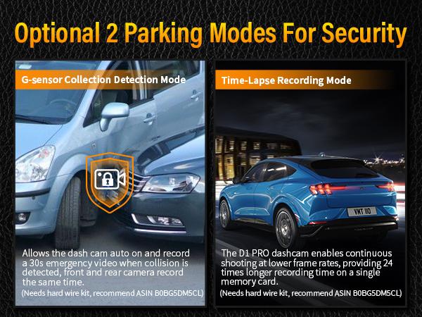 FOCUWAY D2 Duo Dash Cam Front and Rear | True 4K Front + 1080P Rear | Free 64GB Card | Touch Screen, Voice Control, GPS & WiFi, HDR Night Vision, 160° Wide Angle, 24H Parking Mode