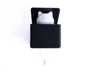 Cat Key Ring Holder! The Cat pops up when you hook the key on! - 3D Printed - Choose Colors!