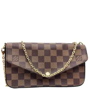 Pre-owned Canvas Crossbody Bags Louis Vuitton Felicie Pochette Damier Ebene Crossbody Bag Brown