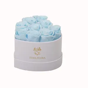 Baby blue preserved rose