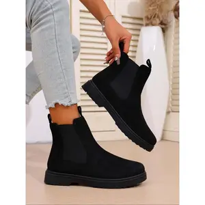 Women's new stylish casual ankle boots, Chelsea boots, elegant and simple versatile trendy party banquet boots, autumn and winter outdoor walking shoes, perfect for daily wear in various casual occasions, a must-have for gifting.