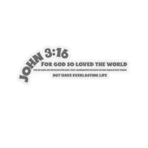 John 3:16 Scripture Sticker | Vinyl Kiss-Cut Bible Verse Decal