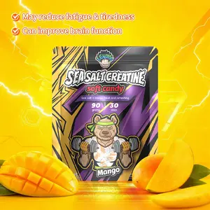 Lendioo Sea Salt Creatine Gummies with 5 Mixed Berry Flavors 90 Individually Wrapped Portable Gummies for Health 30 Servings 5g Creatine per Serving Blueberries Healthcare Dietary Supplement