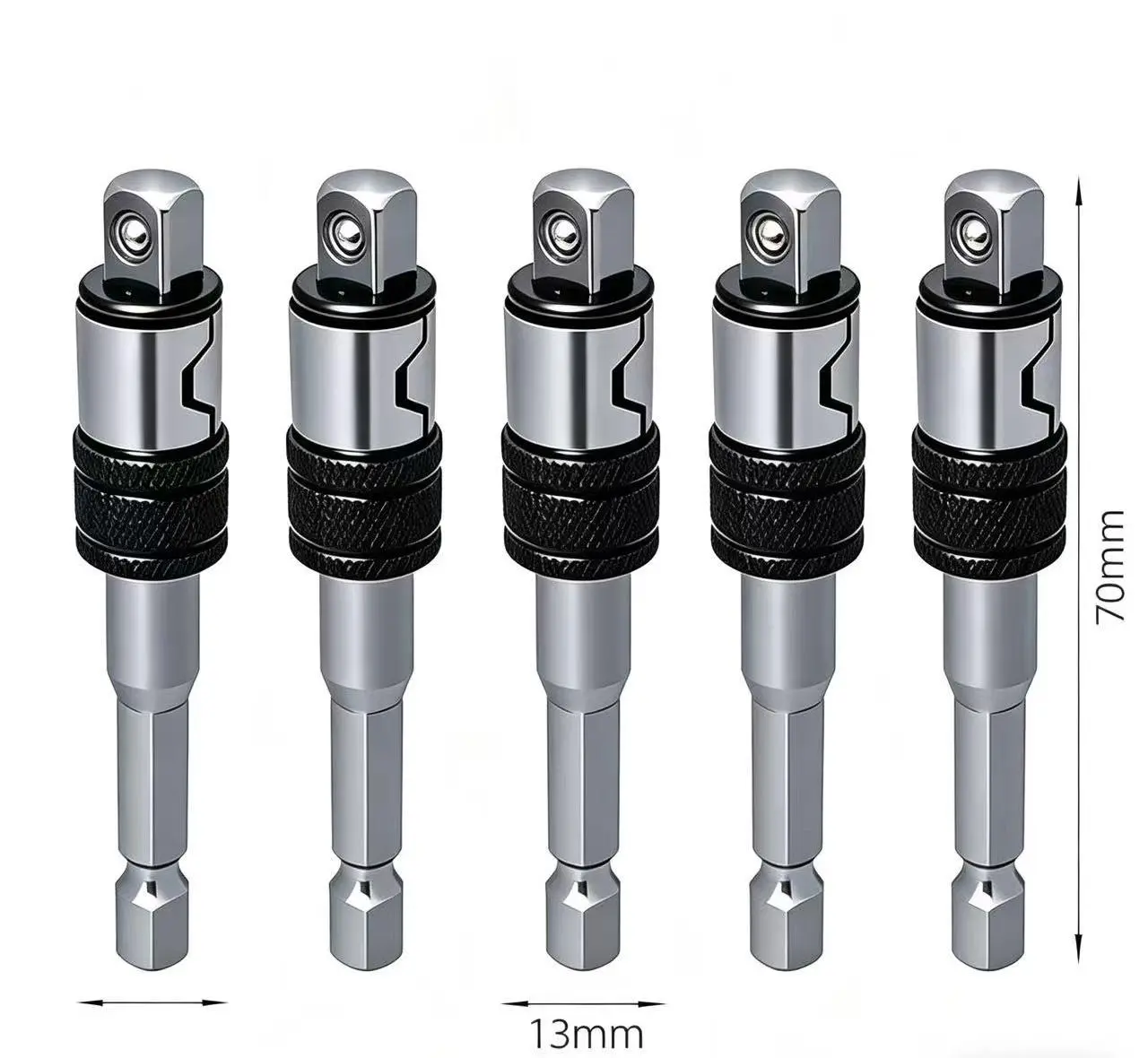 1/4-Inch 2-in-1 Self-Locking Bit & Socket Extension Bar Quick Positioning Portable Manual Driver Adapter 6.35mm