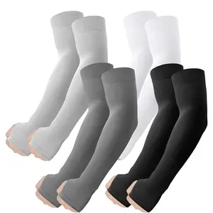 Arm Sleeves with Thumb Hole, UV Sun Protection Cooling Compression Cover Sports for Men/Women
