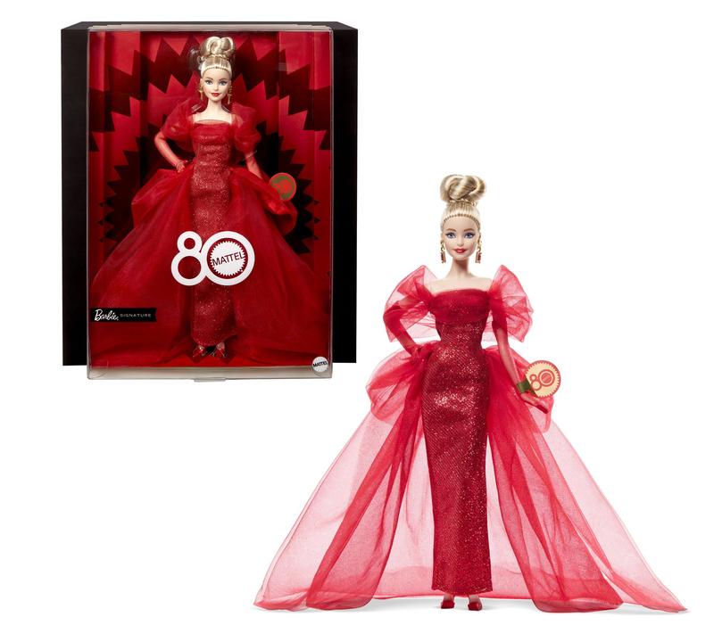 Barbie Mattel 80th Anniversary 13" Doll with Collectors Box
