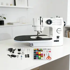 39-Stitch Kit Mini Electric Sewing Machine, Heavy Duty & Overlock with Extension Table, For Home Decor & Curtains, Perfect for Beginners & Modern Women