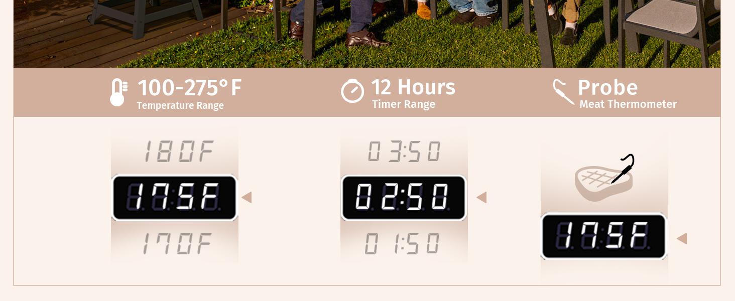 EAST OAK Ridgewood Pro 30" Electric Smoker, Smoker with Leg Kit & Glass Door, Side Wood Chip Loader, 725 Sq Inches of Cooking, Digital Control, Night Blue EAST OAK Ridgewood Pro 30" Electric Smoker, Smoker with Leg Kit & Glass Door, Side Wood Chip Loader, 725 Sq Inches of Cooking, Digital Control, Night Blue