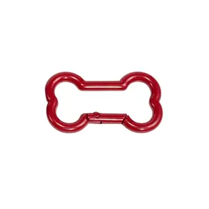 5 Pcs High Quality Zinc Alloy Spring Buckle Bone Shaped Metal Buckle DIY Keychain Hook Pendant Jewelry Accessories