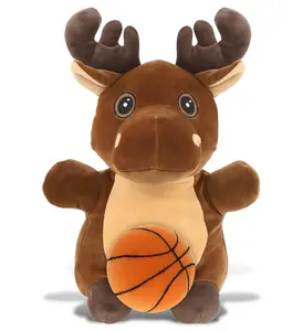 SNUG-MOOSHIES PLUSH - STANDING MOOSE with Basketball Plush