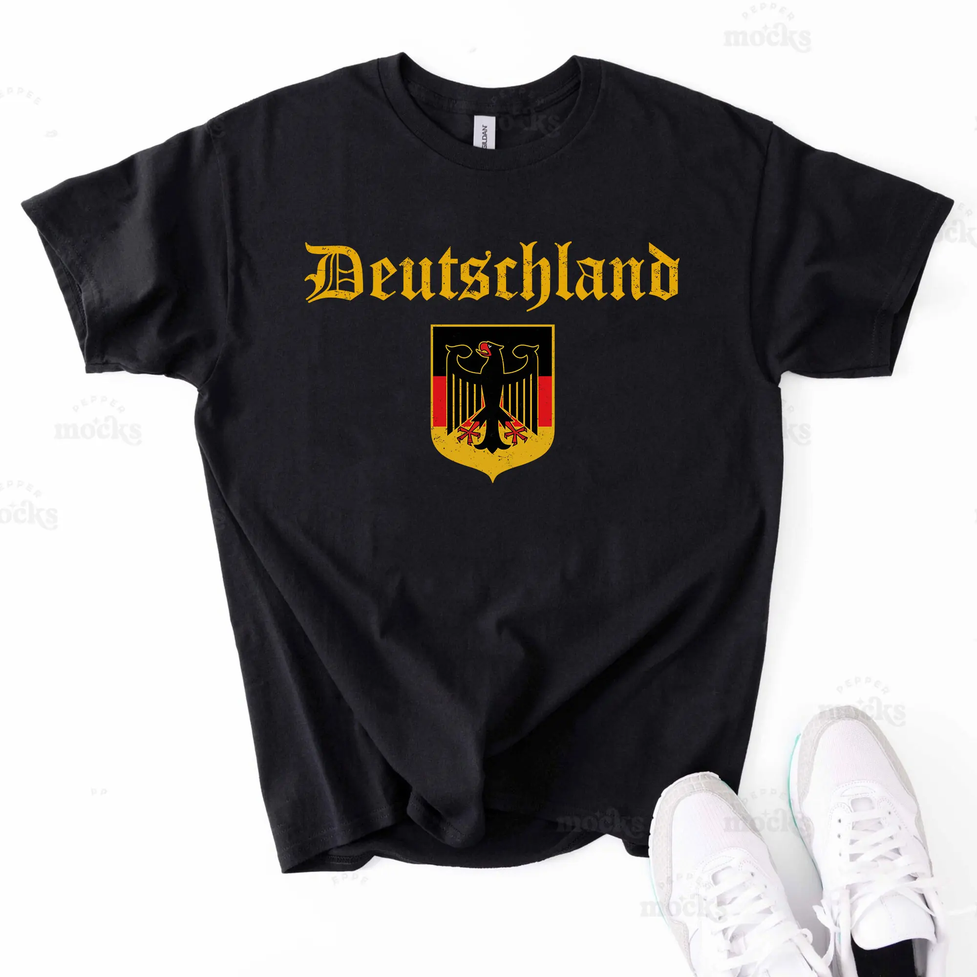Deutschland Germany Flag Coat Of Arms Eagle Banner Vintage T-Shirt, Oktoberfest, Gift For Men Women, Retro Vintage German, Birthday Present